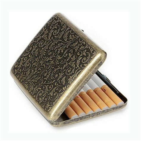 cigarette strong box metal|metal cigarette holder case.